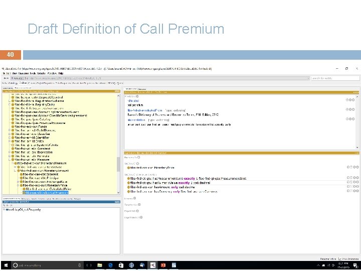 Draft Definition of Call Premium 40 