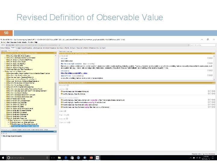 Revised Definition of Observable Value 50 