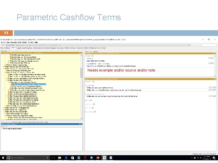 Parametric Cashflow Terms 54 Needs example and/or source and/or note 