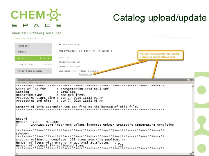Catalog upload/update 