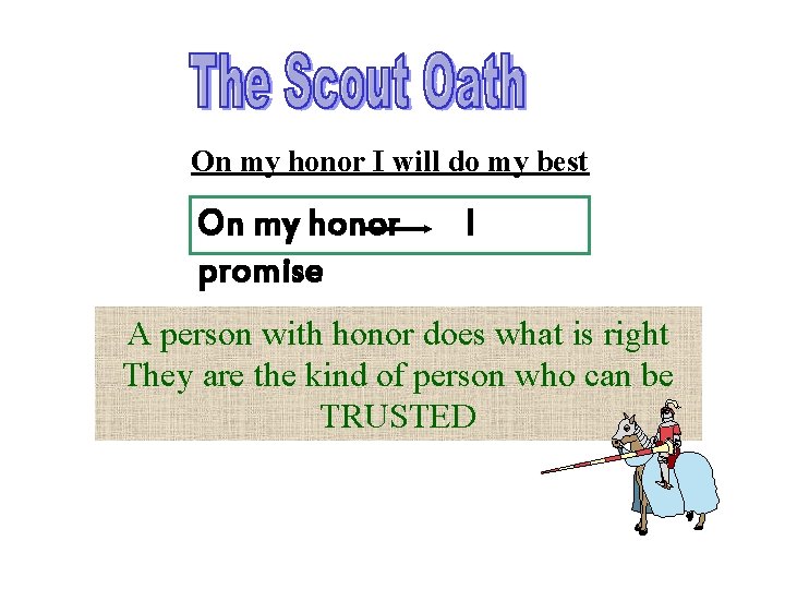 On my honor I will do my best On my honor promise I A