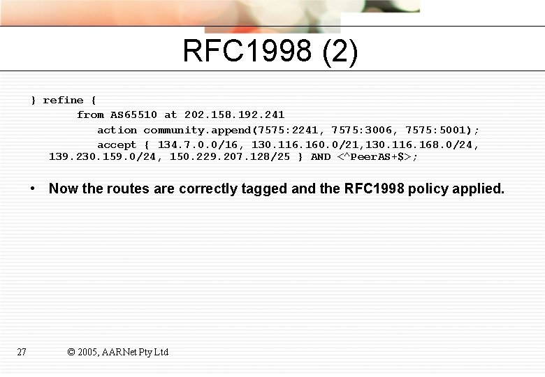 RFC 1998 (2) } refine { from AS 65510 at 202. 158. 192. 241