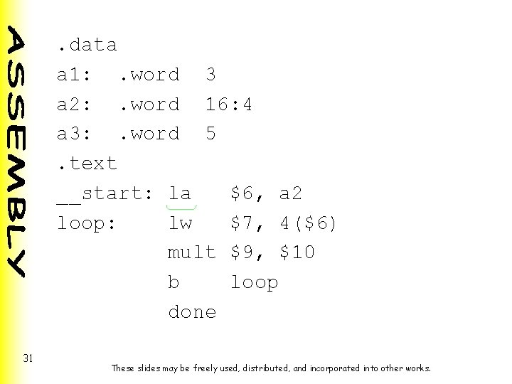 . data a 1: . word 3 a 2: . word 16: 4 a . data a 1: . word 3 a 2: . word 16: 4 a