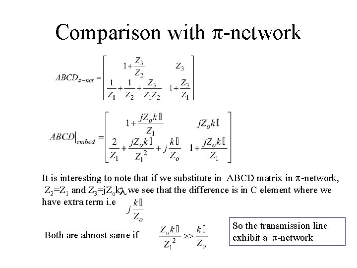 Comparison with p-network It is interesting to note that if we substitute in ABCD