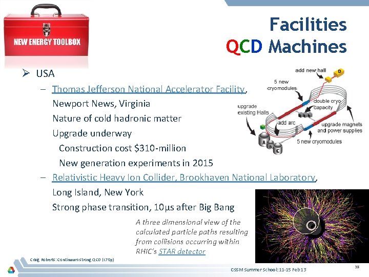 Facilities QCD Machines Ø USA – Thomas Jefferson National Accelerator Facility, Newport News, Virginia