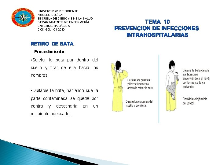 UNIVERSIDAD DE ORIENTE NÚCLEO BOLÍVAR ESCUELA DE CIENCIAS DE LA SALUD DEPARTAMENTO DE ENFERMERÍA