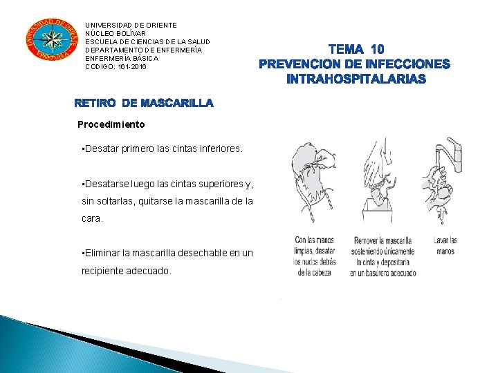 UNIVERSIDAD DE ORIENTE NÚCLEO BOLÍVAR ESCUELA DE CIENCIAS DE LA SALUD DEPARTAMENTO DE ENFERMERÍA