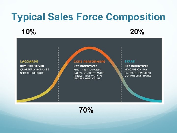 Typical Sales Force Composition 10% 20% 70% 