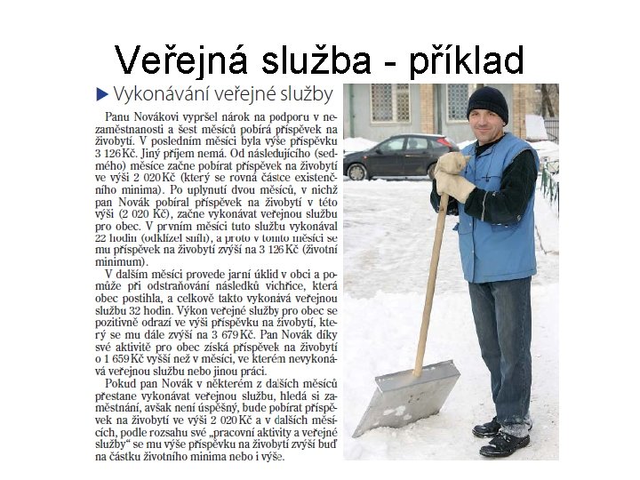 Veřejná služba - příklad 