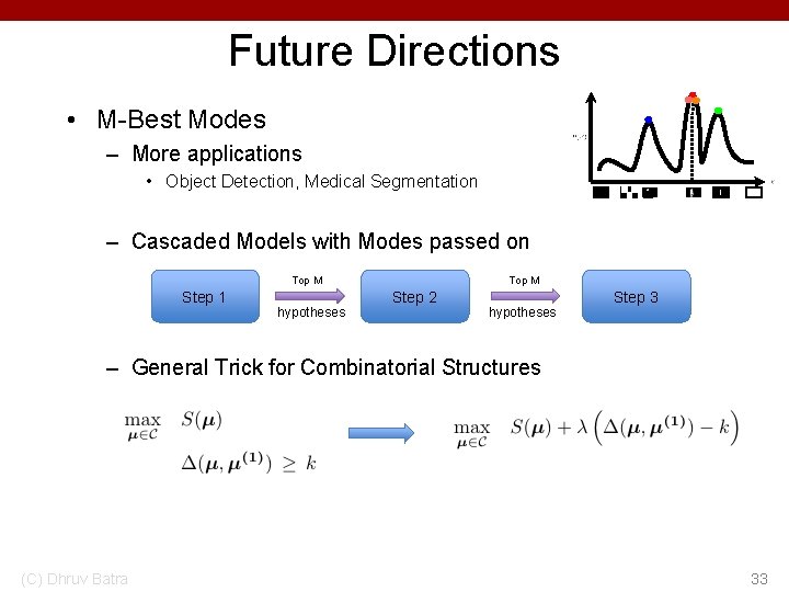 Future Directions • M-Best Modes – More applications • Object Detection, Medical Segmentation –