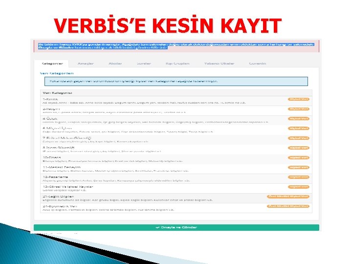 VERBİS’E KESİN KAYIT 