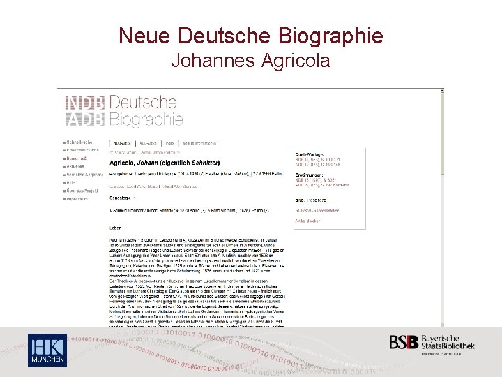 Neue Deutsche Biographie Johannes Agricola 