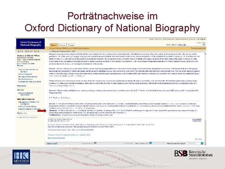 Porträtnachweise im Oxford Dictionary of National Biography 