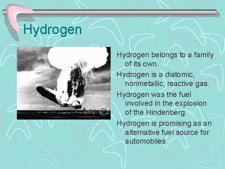 Hydrogen belongs to a family of its own. Hydrogen is a diatomic, nonmetallic, reactive