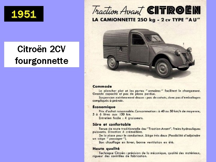 1951 Citroën 2 CV fourgonnette 