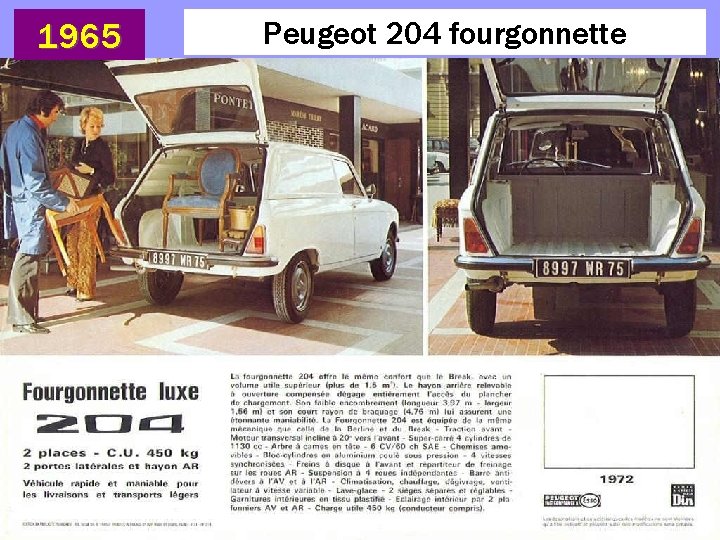 1965 Peugeot 204 fourgonnette 