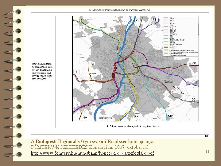 A Budapesti Regionális Gyorsvasúti Rendszer koncepciója FŐMTERV-KÖZLEKEDÉS Konzorcium 2007. október hó http: //www. fomterv.