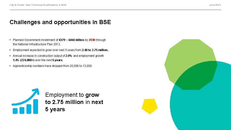 City & Guilds: New Technical Qualifications in BSE Challenges and opportunities in BSE •