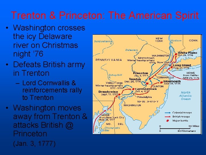 Trenton & Princeton: The American Spirit • Washington crosses the icy Delaware river on