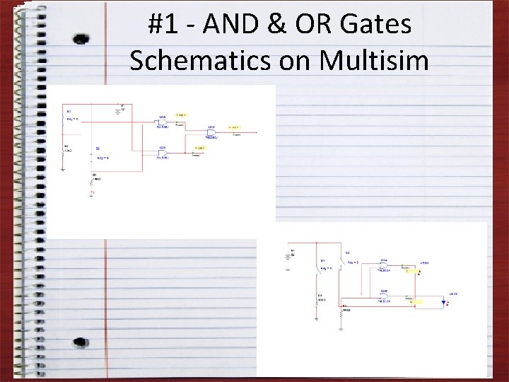 #1 - AND & OR Gates Schematics on Multisim 