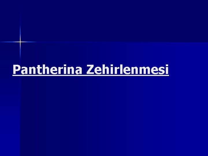 Pantherina Zehirlenmesi 