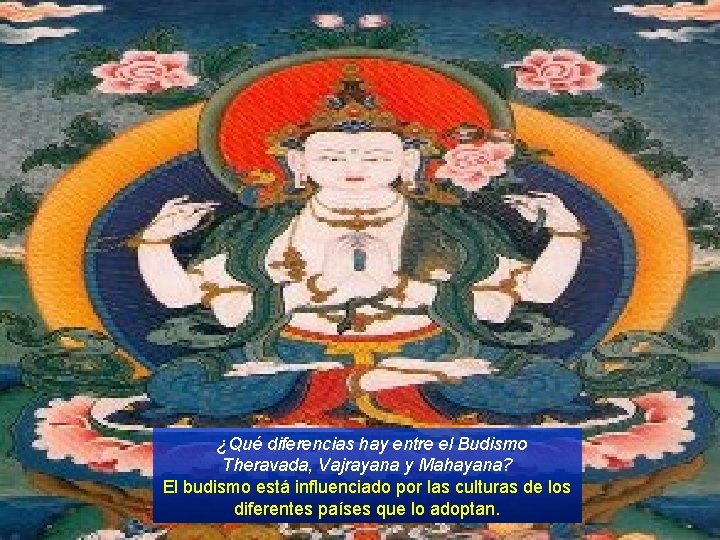 ¿Qué diferencias hay entre el Budismo Theravada, Vajrayana y Mahayana? El budismo está influenciado