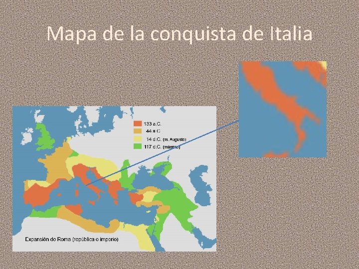 Mapa de la conquista de Italia 