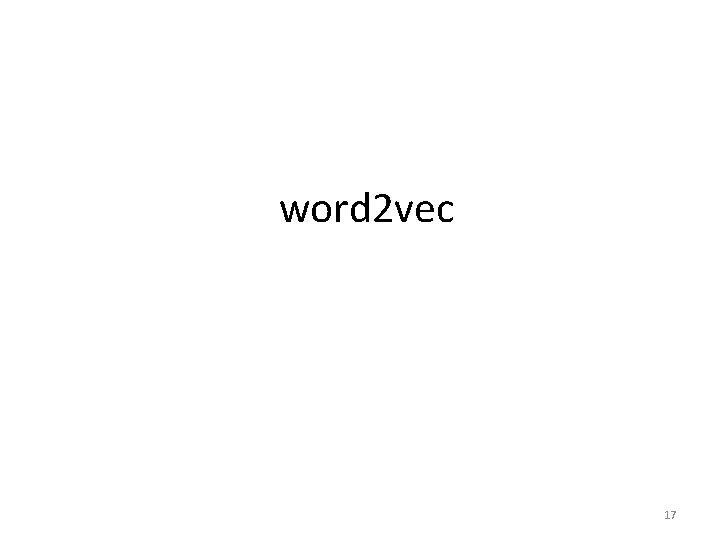 word 2 vec 17 