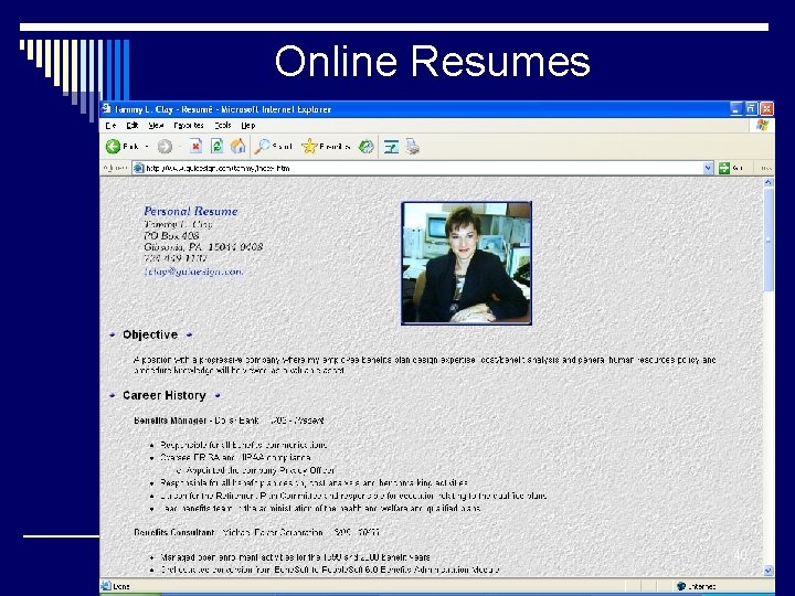 Online Resumes 40 