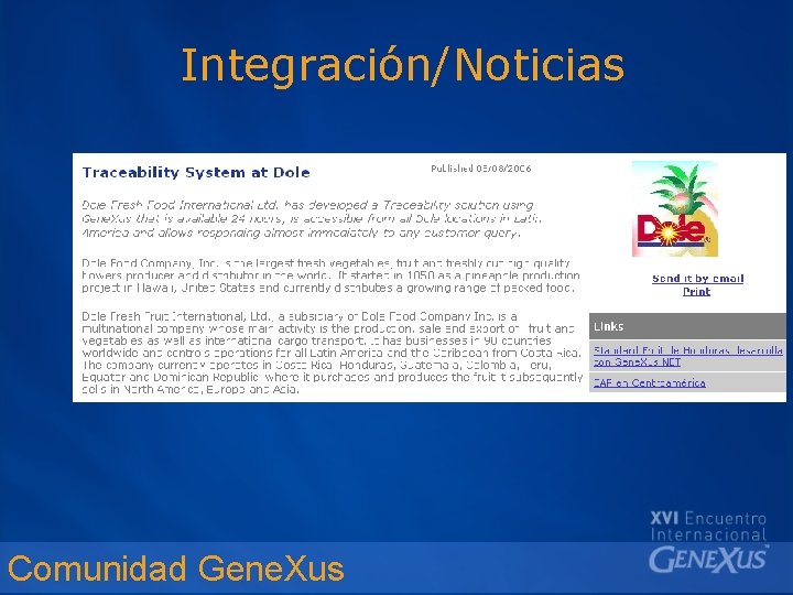 Integración/Noticias Comunidad Gene. Xus 