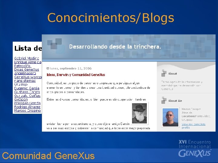 Conocimientos/Blogs Comunidad Gene. Xus 