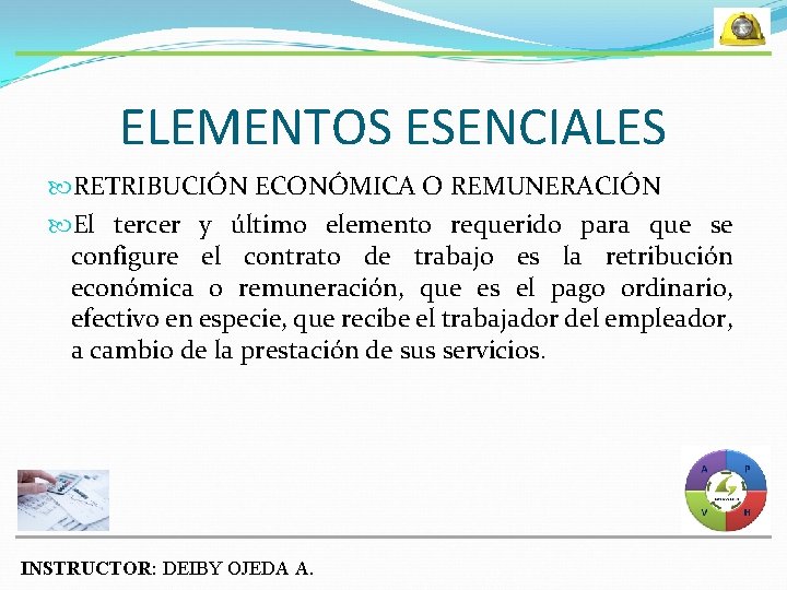 ELEMENTOS ESENCIALES RETRIBUCIÓN ECONÓMICA O REMUNERACIÓN El tercer y último elemento requerido para que