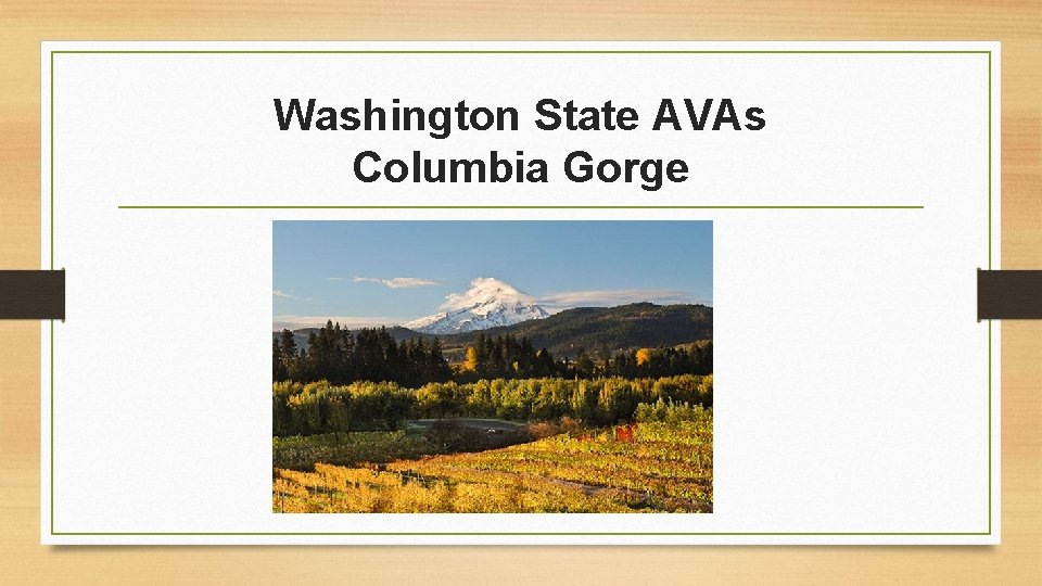 Washington State AVAs Columbia Gorge 