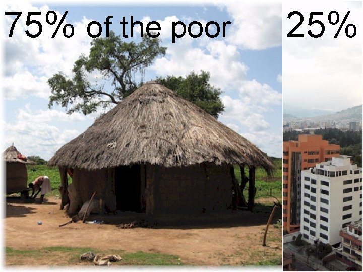 75% of the poor 25% 