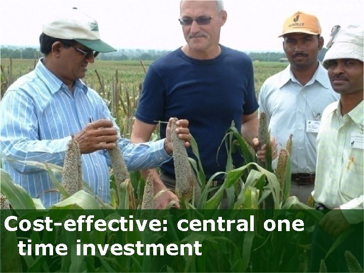 Photo: ICRISAT Cost-effective: central one time investment 