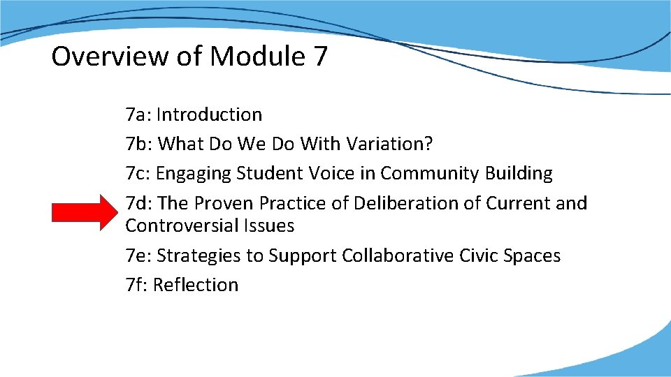 Overview of Module 7 7 a: Introduction 7 b: What Do We Do With