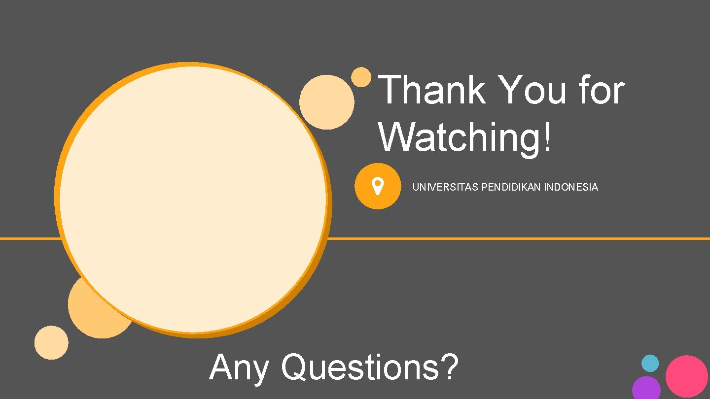 Thank You for Watching! UNIVERSITAS PENDIDIKAN INDONESIA Any Questions? 