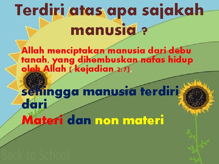 Terdiri atas apa sajakah manusia ? Allah menciptakan manusia dari debu tanah, yang dihembuskan