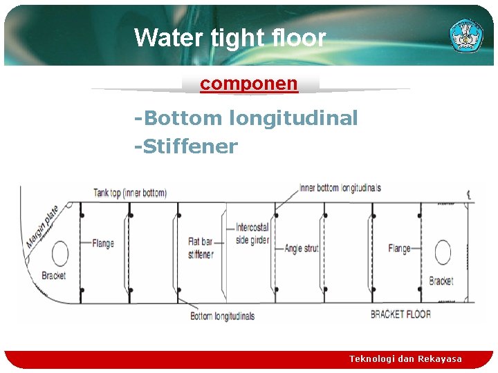 Water tight floor componen -Bottom longitudinal -Stiffener Teknologi dan Rekayasa Water tight floor componen -Bottom longitudinal -Stiffener Teknologi dan Rekayasa