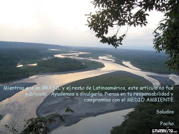 Mientras que en BRASIL y el resto de Latinoamérica, este artículo no fue publicado.