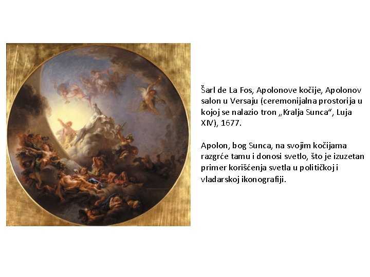 Šarl de La Fos, Apolonove kočije, Apolonov salon u Versaju (ceremonijalna prostorija u kojoj