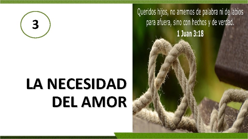 3 LA NECESIDAD DEL AMOR 