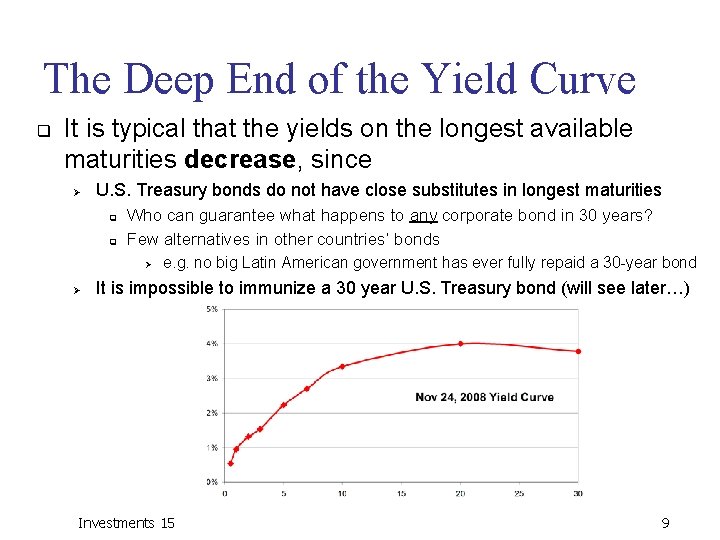 The Deep End of the Yield Curve q It is typical that the yields