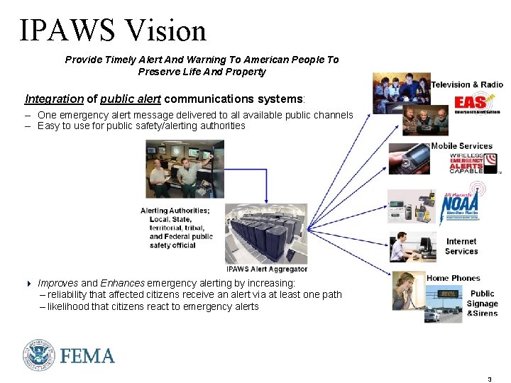 IPAWS Vision Provide Timely Alert And Warning To American People To Preserve Life And