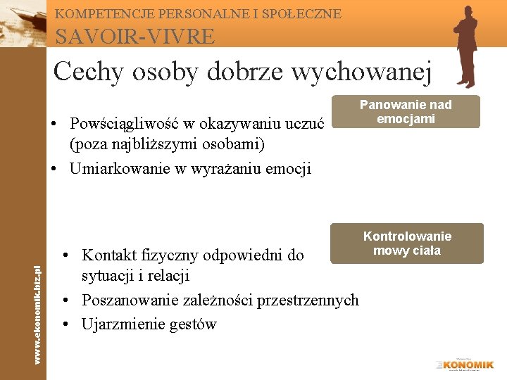 Anna Krajewska www ekonomik biz pl SAVOIRVIVRE Kompetencje
