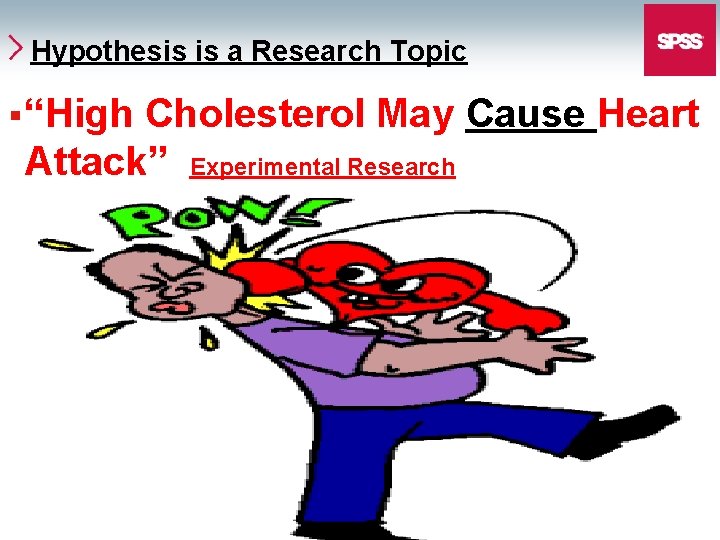 Hypothesis is a Research Topic § “High Cholesterol May Cause Heart Attack” Experimental Research