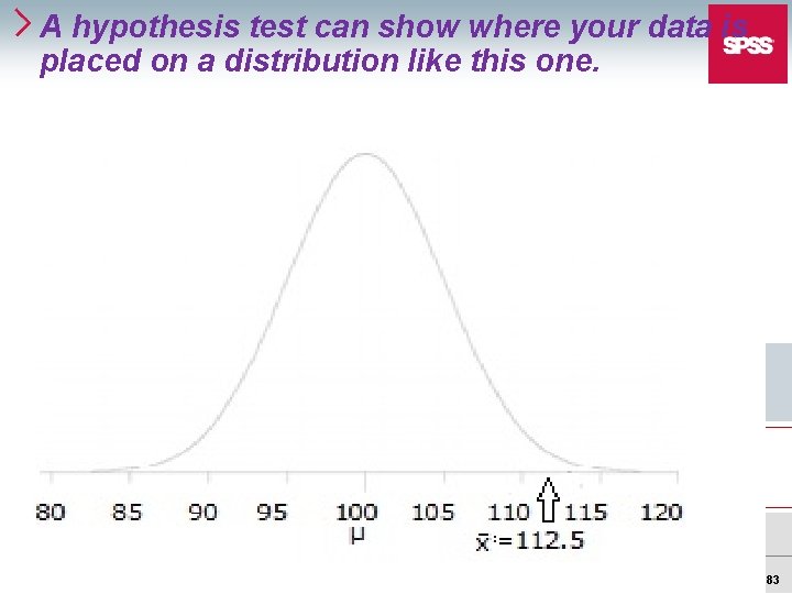 A hypothesis test can show where your data is placed on a distribution like