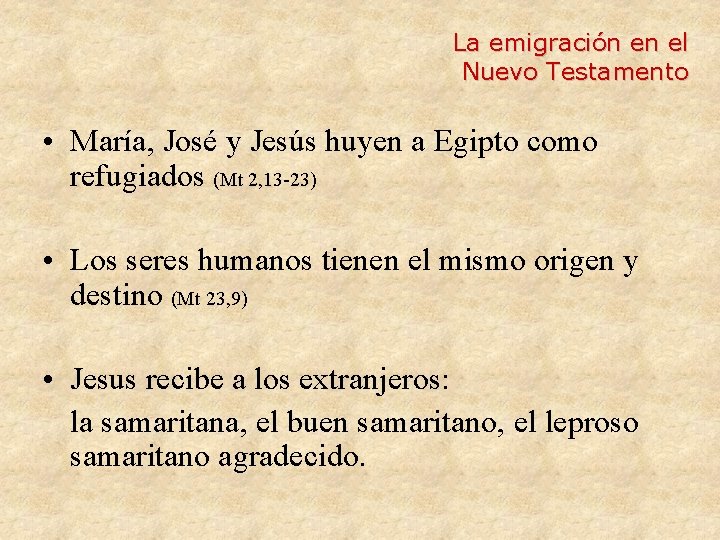 La emigración en el Nuevo Testamento • María, José y Jesús huyen a Egipto