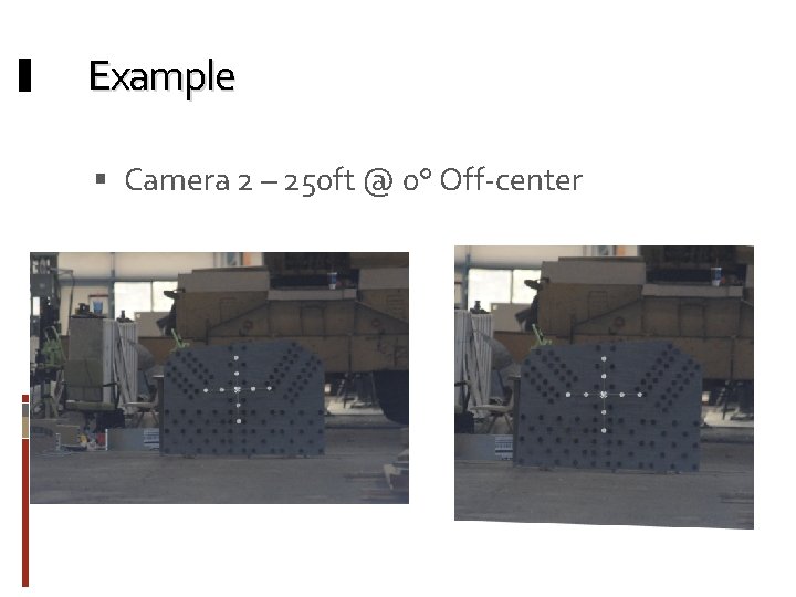 Example Camera 2 – 250 ft @ 0° Off-center 
