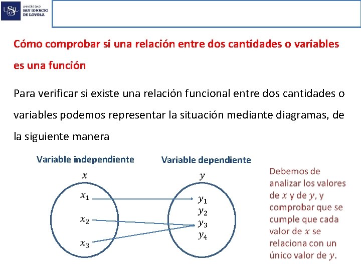 Funciones reales de variable real Cómo comprobar si una relación entre dos cantidades o